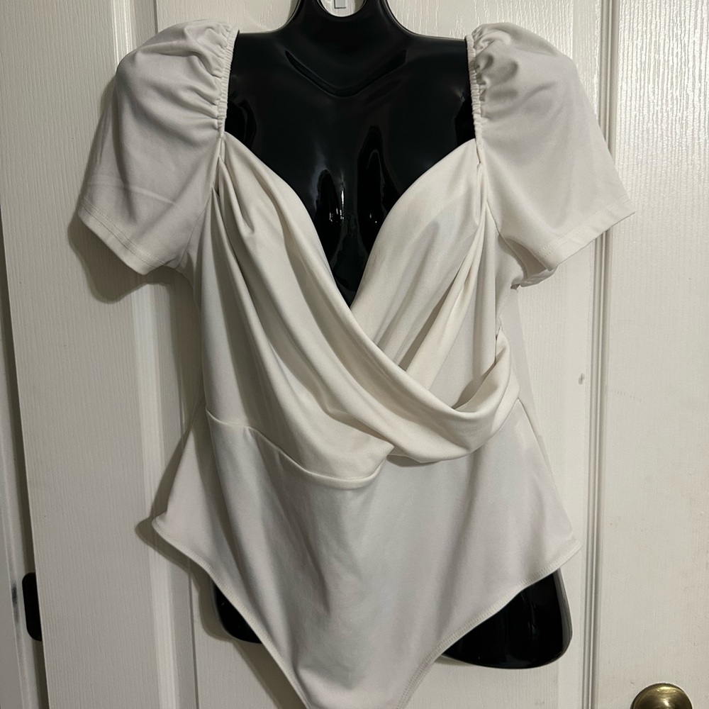 Elegant White Women's Bodysuit